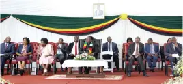  ?? ?? President Mnangagwa interfaces with chiefs from Matabelela­nd at State House in Bulawayo yesterday