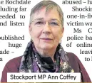  ??  ?? Stockport MP Ann Coffey