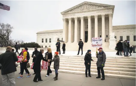  ?? Al Drago / New York Times ?? The Supreme Court declined President Trump’s request for fast review of the Deferred Action for Childhood Arrivals program.