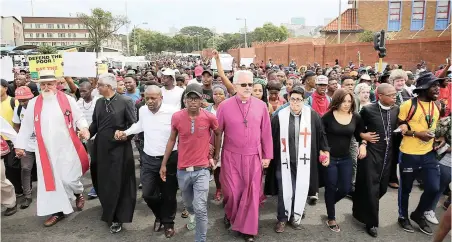  ?? PICTURE: MOTSHWARI MOFOKENG ?? CHURCH ACTIVISM: The churches must make it clear that although the political leaders and members of the electorate belong to strongly opposing political parties, we are all South Africans, and not enemies but political opponents, the writer says.