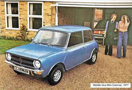  ?? ?? Metallic blue Mini Clubman, 1977