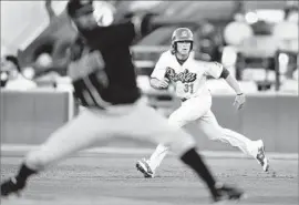  ?? Wally Skalij Los Angeles Times ?? OUTFIELDER DJ Peters is rated by some scouts as the top prospect on a Rancho Cucamonga Quakes roster loaded with good ones. He’s hit nine homers this year.