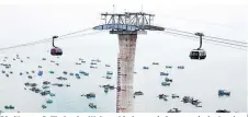  ??  ?? Die längste Seilbahn der Welt verbindet zwei vietnamesi­sche Inseln
