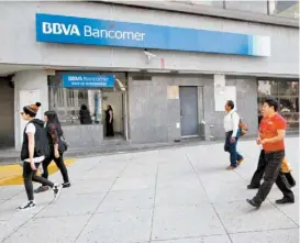  ?? OMAR FRANCO ?? Sucursal del grupo financiero ibérico en la Ciudad de México.