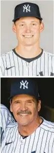  ?? GETTY ?? Will Warren (top) played his college ball in Louisiana, where Yankee legend Ron Guidry calls home, which is just one reason the two pitchers have bonded during spring training.