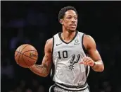  ?? Kathy Willens / Associated Press ?? DeMar DeRozan’s message about not being afraid to talk about your mental health has struck a chord with Raiq Ahmed, a 17-year-old fan in Vancouver.