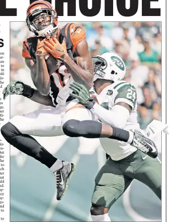  ?? AP ?? DON’T BE TOO QUICK TO JUDGE: The Jets’ decision over what to do with Darrelle Revis should have more to do with game tape (above, being beaten by A.J. Green) than the video that surfaced after his arrest, writes Post columnist Brian Costello.