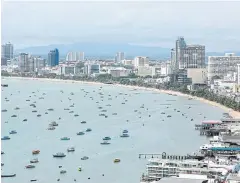  ?? ?? BRIGHT PROSPECTS: A bird’s eye view of Pattaya Beach.