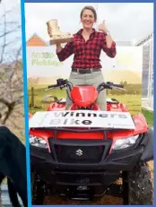  ??  ?? Mairi won the title of Fieldays Rural Catch. She hasn’t taken her prize – a Suzuki quad bike – out in the mud yet as it’s so new and shiny!