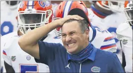  ?? THOMAS GRANING — THE ASSOCIATED PRESS ?? Florida head coach Dan Mullen reacts during a game in Oxford, Miss., on Sept. 26.