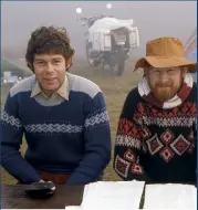  ??  ?? ABOVE Trevor Quested (left) and Chris Andrews at Yarrongabi­lly, 1973 Alpine Rally. (Photo: Philip Vergison)