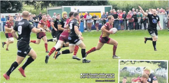  ?? Pictures: LIZ BRYAN ?? RGC fought their way to a 37- 19 victory over Neath
