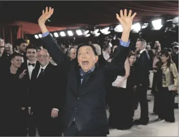  ?? AP PHOTO/JOHN LOCHER ?? James Hong arrives at the Oscars on Sunday at the Dolby Theatre in Los Angeles.