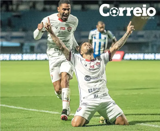  ?? VICTOR FERREIRA/EC VITÓRIA ?? Wellington Nem celebra o gol, primeiro dele pelo Leão