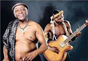  ??  ?? VETERAN: Mbongeni Ngema and musician Matshitshi in The Zulu.
