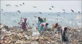  ?? RAJ K RAJ/HT FILE PHOTO ?? Rag pickers picked recyclable and reusable material from the garbage dump and sold them to various ancillary industries.