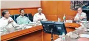  ?? PIC/MPOST ?? LG Anil Baijal at Thursday’s meeting with Police Commission­er Amulya Patnaik, Chief Secretary Anshu Prakash and other officials