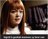  ?? ?? Ingrid is geskok wanneer sy hoor van haar pa, Pieter, se afsterwe.