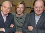  ??  ?? Team: Sarah Montague with John Humphrys and Jim Naughtie