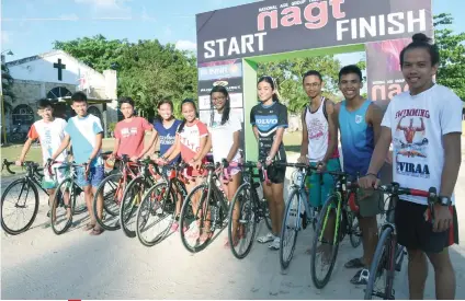  ?? SUNSTAR FOTO / RUEL ROSELLO ?? TARGET. Aside from the titles, Cebu’s young triathlete­s will be eyeing slots for the Youth Olympic Games in the NAGT.