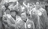  ?? YANG BO / FOR CHINA DAILY ?? Xia Shuqin, a survivor of the Nanjing Massacre, attends the ceremony at the memorial hall to honor victims of the atrocity in Nanjing, Jiangsu province, on Tuesday.