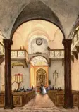  ?? Quelle: Historisch­er Verein ?? Blick in die Schlosskap­elle nach 1850, ein Aquarell von Johann Carl Hetz (1828 bis 1899).