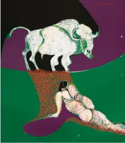  ??  ?? Fritz Scholder (1937-2005), Untitled (Buffalo and Indian). Acrylic on canvas, 81½ x 72 in.