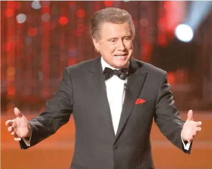  ?? AP FILES ?? Host Regis Philbin appears on stage at the 2010 Daytime Emmy Awards in Las Vegas.