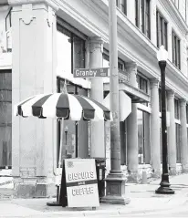  ?? THREE SHIPS COFFEE PHOTO COURTESY OF ?? The view outside the upcoming Three Ships location in downtown Norfolk, at the corner of Granby and Freemason Streets.