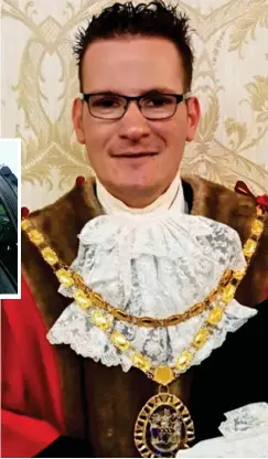  ??  ?? Peterlee’s youngest mayor: Mr Cook was also a councillor