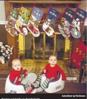  ??  ?? Penelope and Amelia are all set for Santa. Submitted by Pat Brown