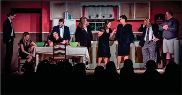  ??  ?? “Southern Fried Funeral” had a great opening weekend and looks to close up shop strong. From left, actors Joshua Chisholm, Kylene Booher, Jennifer Bryant, Timothy Shields, Sherri Brown, Lisa Parsons, Sherry Dee Allen, David Dunn, and Ronald King....