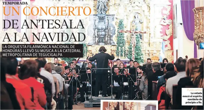  ?? FOTOS: DAVID ROMERO ?? La velada evocó el espíritu navideño de principio a fin.
Punto central