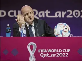  ?? FOTO: GYI ?? Gianni Infantino
Presidente de una FIFA con ingresos astronómic­os