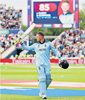  ??  ?? On a roll: Jason Roy has shown immense scoring power for England, while Adam Scott (left) has consistent­ly brought his best form to majors