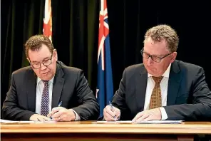  ?? ?? Finance Minister Grant Robertson and Reserve Bank governor Adrian Orr have tough times ahead of them as election year looms.