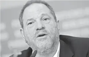  ??  ?? Revelation­s that Harvey Weinstein has been accused of sexual abuse and assault dating back decades have set off a firestorm in Hollywood. MICHAEL SOHN/AP
