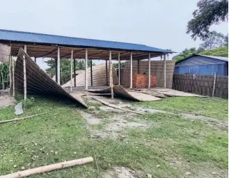  ?? ?? THE POLICE CLAIMED that local residents themselves demolished this madrassa in Goalpara district on September 6 following reports that two “Bangladesh­i nationals and Al Qaeda members” had been teaching there.