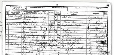  ?? ?? Katherine thinks that the James Kent she found in the 1851 census could be Michael’s forebear