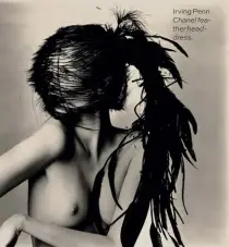  ??  ?? Irving Penn Chanel feather headdress.