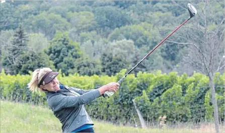  ?? BERND FRANKE THE ST. CATHARINES STANDARD ?? Port Colborne Country Club member Sandra Billyard, the defending senior ladies champion, competed in the ladies flight at the Champion of Champions golf tournament Saturday at Rockway Vineyard.