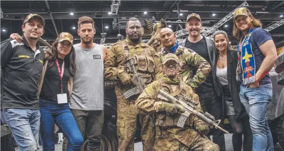  ??  ?? Writer/director Luke Sparke and the cast of Occupation at Supanova on the Gold Coast last month.