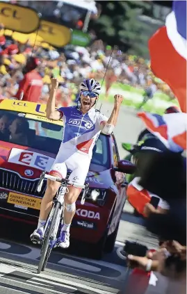  ??  ?? Thibaut Pinot est le dernier vainqueur en date à l'Alpe d'Huez, c'était sur la 20e étape du Tour de France 2015.