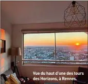  ??  ?? Vue du haut d’une des tours des Horizons, à Rennes.