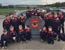  ??  ?? Cashel’s minis side leaving the clubhouse ahead of their trip to London Irish