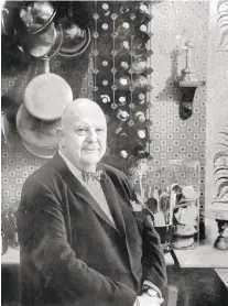  ?? BILL ALLER/THE NEWYORKTIM­ES ?? James Beard in his Greenwich Village kitchen in 1964. Beard, who died in 1985 at age 81, is the subject of a new biography,“The Man Who Ate Too Much,” by John Birdsall.