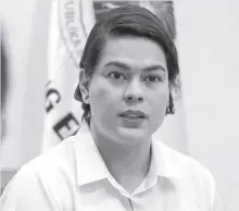  ?? ?? Vice President Sara Duterte says her name is being dragged in the issue just so that she can be included as one of the accused in the Internatio­nal Criminal Court’s investigat­ion.