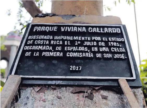 Placa de activista Viviana Gallardo duró pocas horas - PressReader