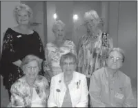  ?? Submitted photo ?? CSDIW OFFICERS: Officers were recently initiated into the Continenta­l Society Daughters of Indian Wars, State of Arkansas. From front left are Betty Harp, registrar; Mary-Reid Warner, governor; Catherine Fortney, chaplain; back, Kim Bailey, historian; Carolyn Jacobs, treasurer; and Sheila Beatty, secretary. Not pictured is Vice Gov. Sharon Wyatt.