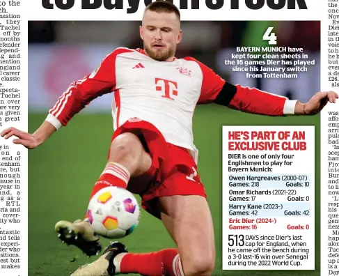  ?? GETTY IMAGES ?? Challengin­g himself: Dier has rediscover­ed his best form since moving to Germany